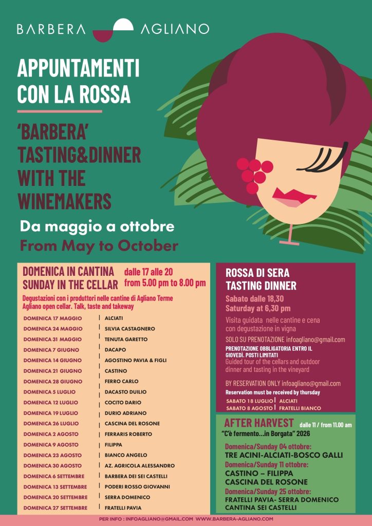 AGLIANO TERME, APPUNTAMENTI CON LA ROSSA, da maggio a ottobre 2026